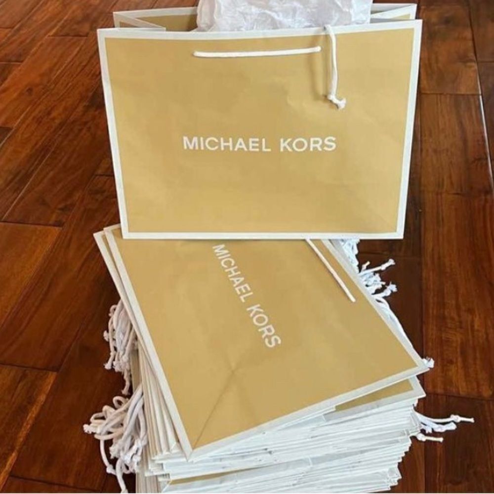 1 Medium Michael Kors Gift Gifting Paper Shopping Bag Tote Satchel